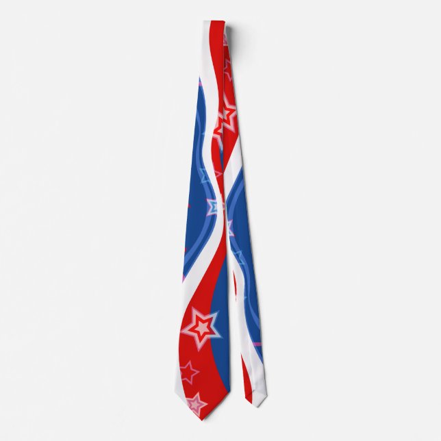 Abstrakt American flagga Stars och stripes Slips (Framsida)