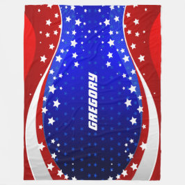 Abstrakt American Flagga Stars & Rand 2 Fleecefilt