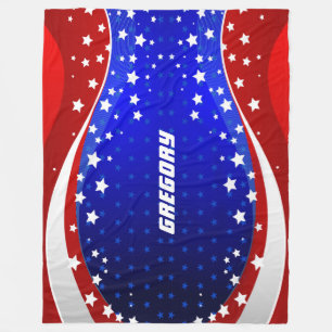 Abstrakt American Flagga Stars & Rand 2 Fleecefilt