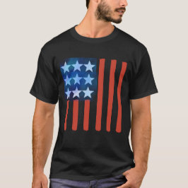 ABSTRAKT AMERICAN FLAGGA T-SHIRT