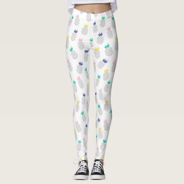 Abstrakt ananas 2 leggings (Framsida)