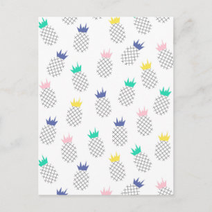 Abstrakt Ananas 2 Vykort