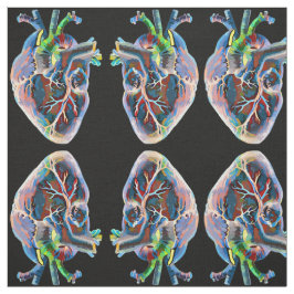 Abstrakt Anatomi Human Heart Originalkonst Tyg