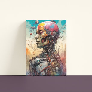 Abstrakt Anatomiskt cyborg-Kanvastryck Canvastryck