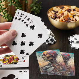 Abstrakt Anatomiskt cyborg-uppspelningskort Casinokort