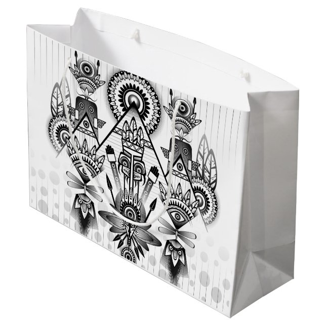 Abstrakt Ancious Native Indian Tribal (Baksidan Vinklad)