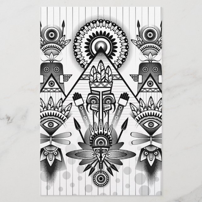Abstrakt Ancious Native Indian Tribal (Framsida)