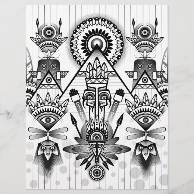 Abstrakt Ancious Native Indian Tribal (Framsida)