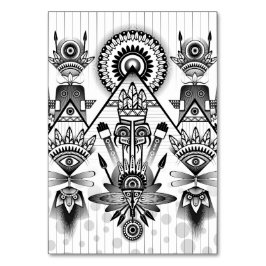 Abstrakt Ancious Native Indian Tribal Bordsnummer