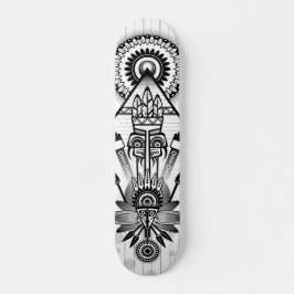 Abstrakt Ancious Native Indian Tribal Mini Skateboard Bräda 18,5 Cm