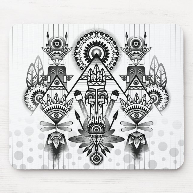 Abstrakt Ancious Native Indian Tribal Musmatta (Framsidan)