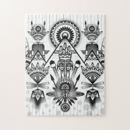 Abstrakt Ancious Native Indian Tribal Pussel