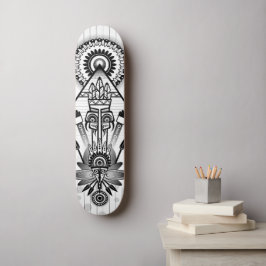Abstrakt Ancious Native Indian Tribal Skateboard Bräda 21,5 Cm