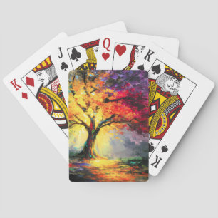 Abstrakt Andlig Nature Livets träd Casinokort
