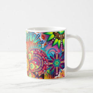 Abstrakt andligt Psychedelic Trippy för Mandala Kaffemugg