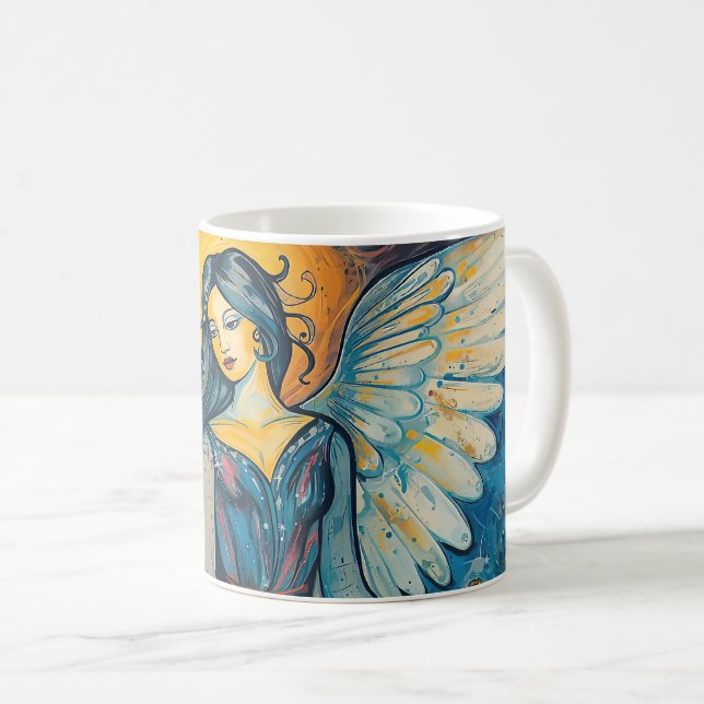 Abstrakt ängel  kaffemugg (Framsida höger)