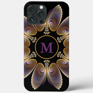 Abstrakt Angel Vingar Mandala Fractal Monogram