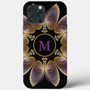 Abstrakt Angel Vingar Mandala Fractal Monogram