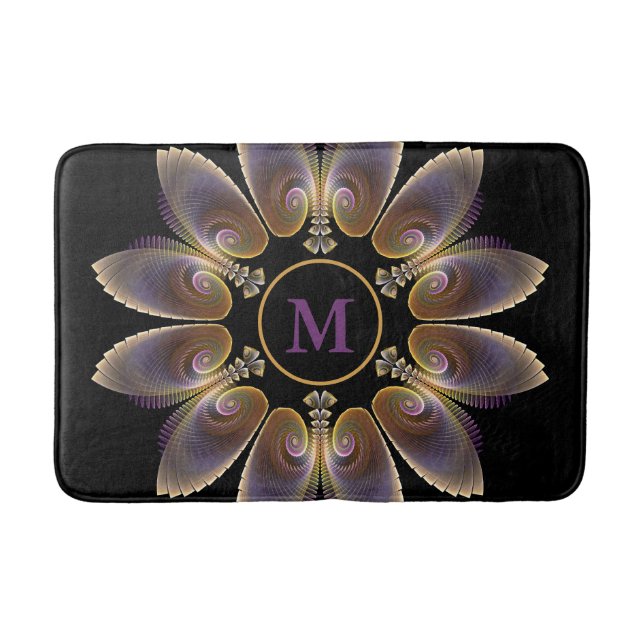 Abstrakt Angel Vingar Mandala Fractal Monogram Badrumsmatta (Framsidan)