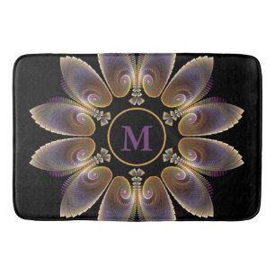 Abstrakt Angel Vingar Mandala Fractal Monogram Badrumsmatta
