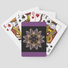 Abstrakt Angel Vingar Mandala Fractal Monogram Casinokort