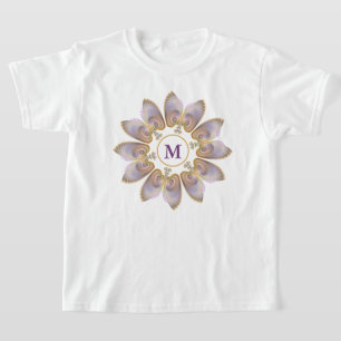 Abstrakt Angel Vingar Mandala Fractal Monogram T Shirt