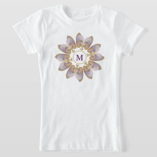 Abstrakt Angel Vingar Mandala Fractal Monogram T Shirt