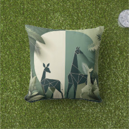 Abstrakt Animal Dekorativ kudde - Geometric Jungle