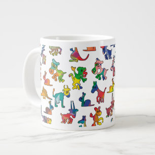 Abstrakt Animals Mönster-plattor Jumbo Mugg
