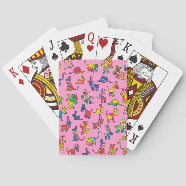 Abstrakt Animals Mönster-plattor Spel Kort (Baksidan)