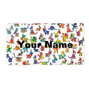 Abstrakt Animals Mönster Tiles + din text Fraktsedel
