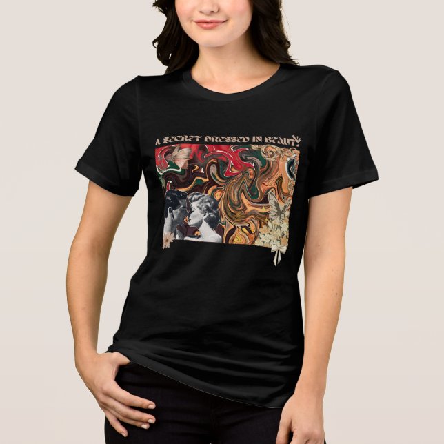ABSTRAKT ANPASSAD MÅLNING T SHIRT (Framsida)