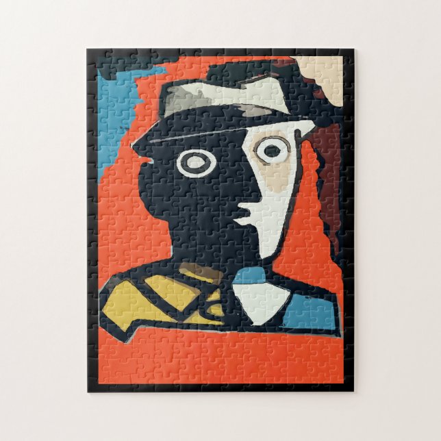 Abstrakt Ansikte Art Deco Pussel (Vertikal)