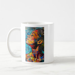 Abstrakt Ansikte Art Manar Kaffemugg