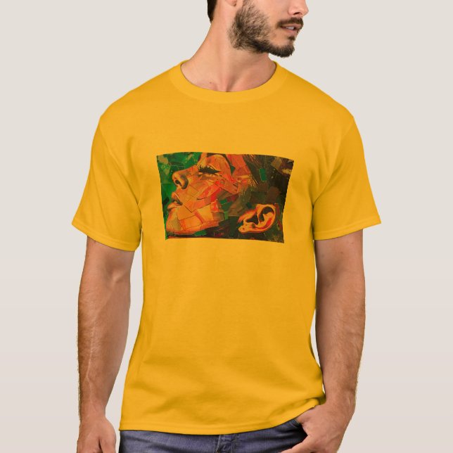 Abstrakt Ansikte Art Manar Shirt T (Framsida)