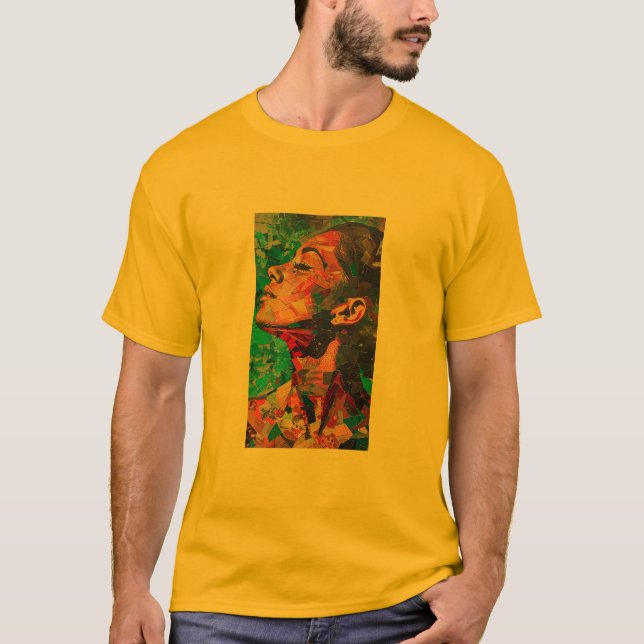 Abstrakt Ansikte Art Manar T Shirt (Framsida)