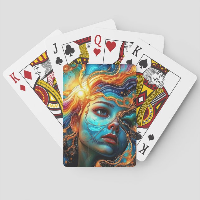 Abstrakt Ansikte Casinokort (Baksidan)