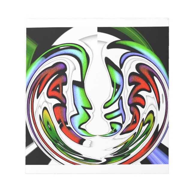 Abstrakt Ansikte Hakuna Matata Art Print Anteckningsblock (Framsida)