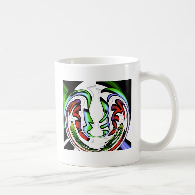 Abstrakt Ansikte Hakuna Matata Art Print Kaffemugg (Höger)