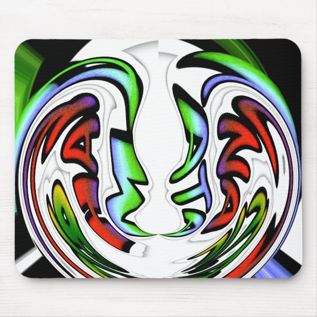 Abstrakt Ansikte Hakuna Matata Art Print Musmatta (Framsidan)