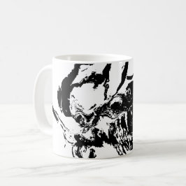 Abstrakt Ansikte Incident Art Mugg