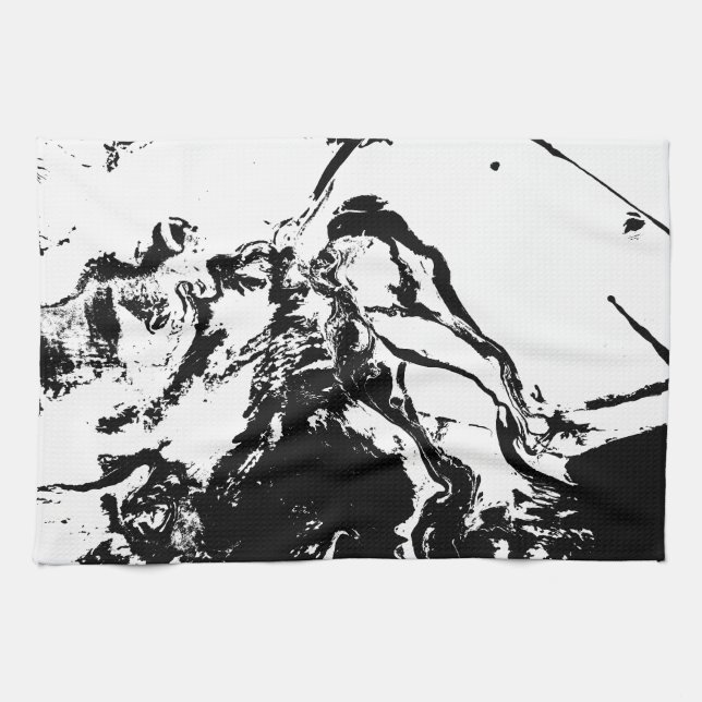 Abstrakt Ansikte Incidental Art Kitchen Towers Kökshandduk (Horisontell)