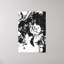 Abstrakt Ansikte Incidentkonst Canvastryck