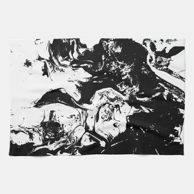 Abstrakt Ansikte Incidentkonst Kökshandduk (Horisontell)