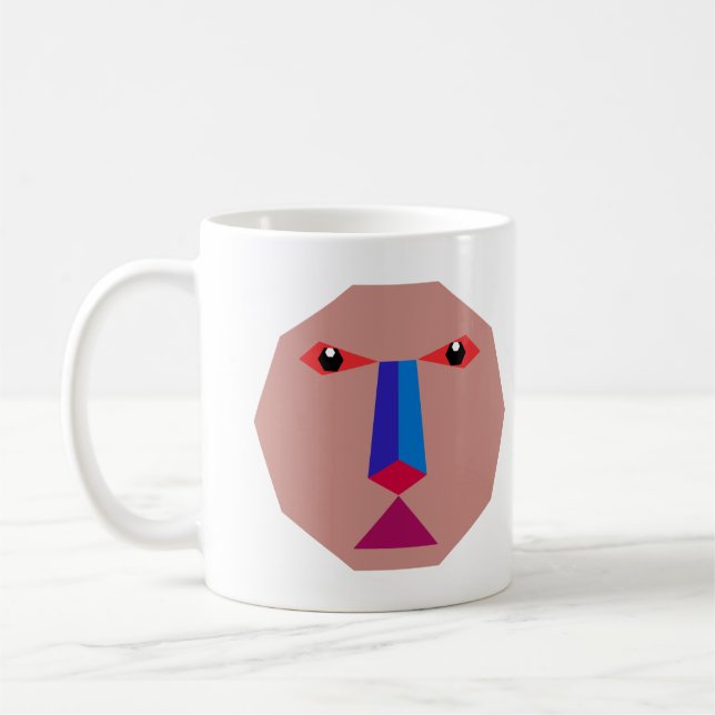 Abstrakt Ansikte Kaffemugg (Vänster)