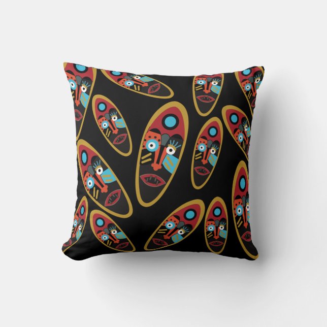 Abstrakt ansikte kudde (Framsida)