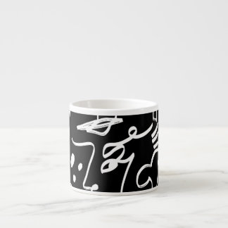 Abstrakt Ansikte masker: Geometric Mönster Espressomugg