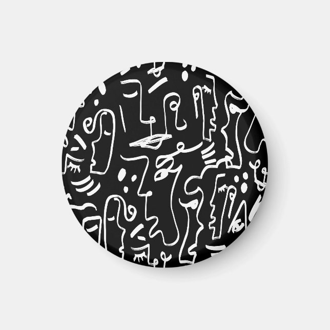 Abstrakt Ansikte masker: Geometric Mönster Magnet (Framsidan)