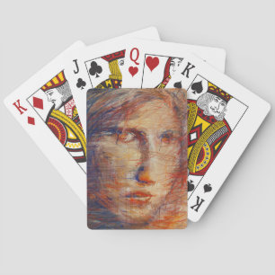 Abstrakt Ansikte Spel Kort