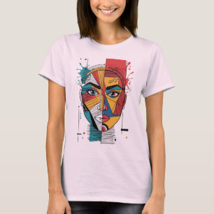abstrakt ansikte t shirt